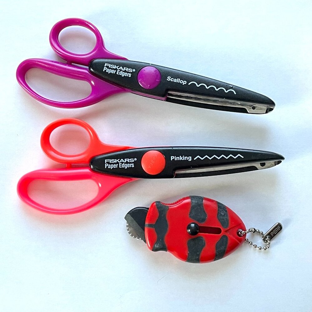 Scrapbook Scissors and Cutter Bee Perforation Tool Set-Fiskars Paper Edgers